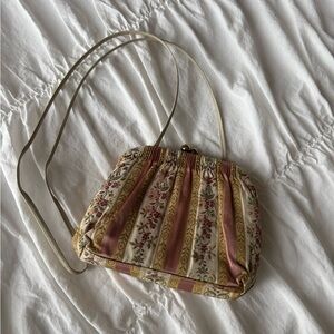 Vintage Etra Pink Floral  Crossbody Strap Bag